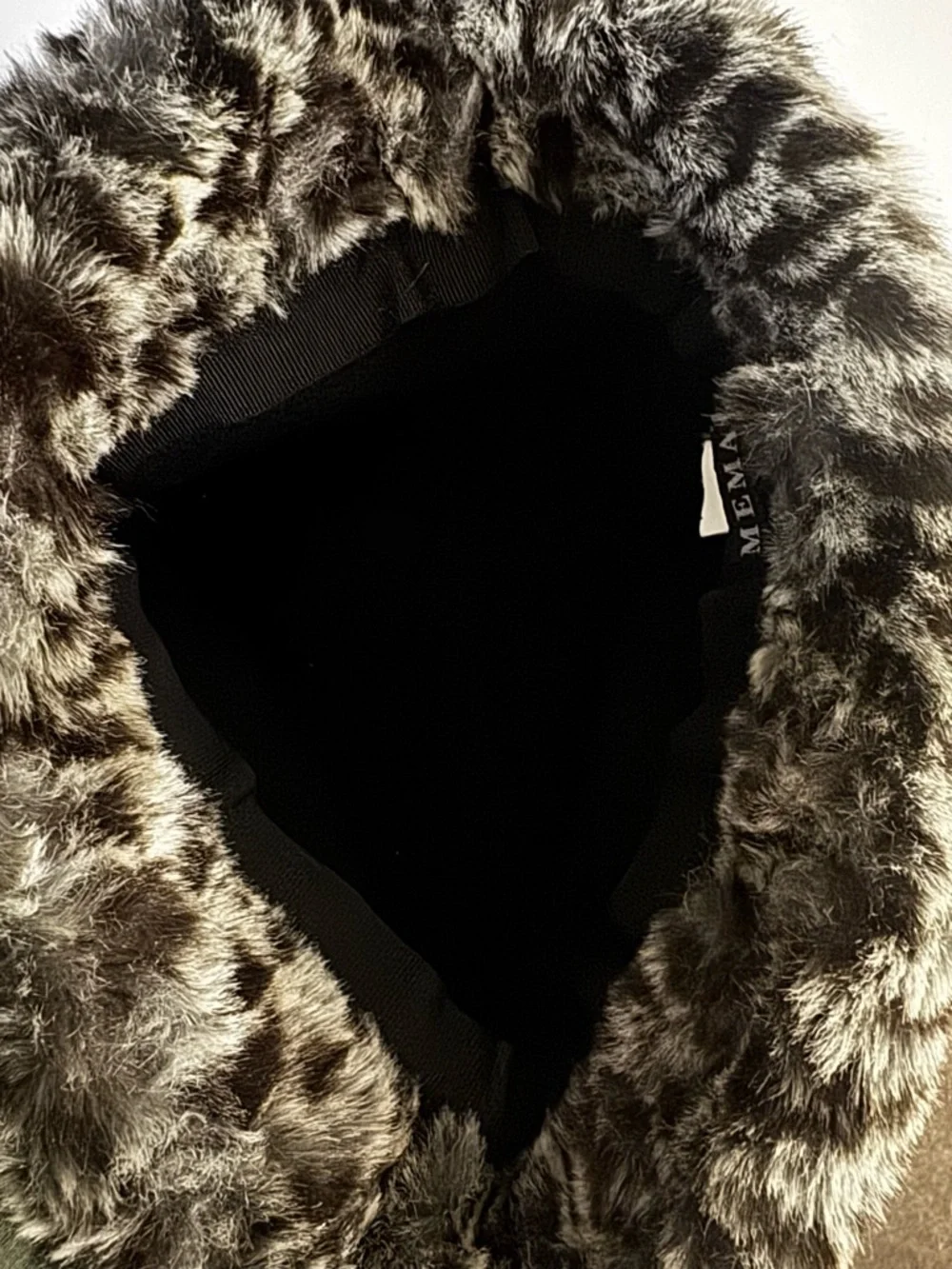 Vintage 90s Faux Fur Leopard Print Bucket Hat Clueless - Picture 3 of 4